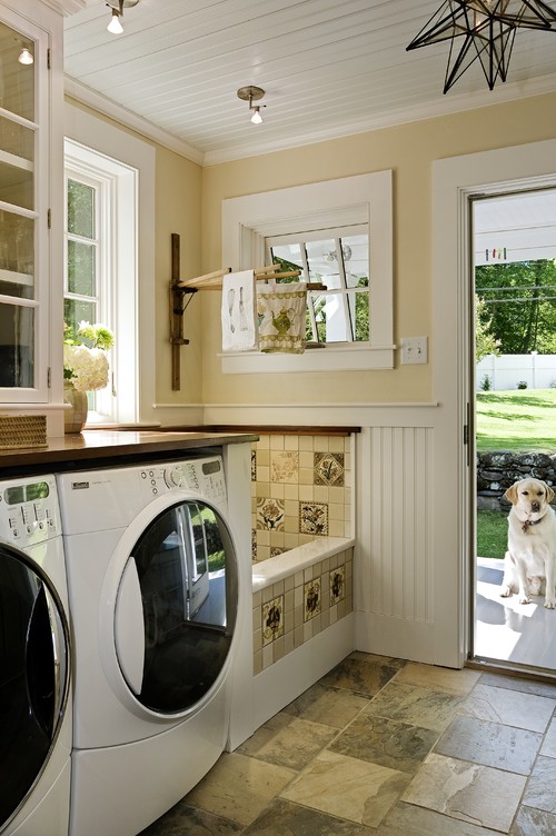 Stunning laundry room, mud room & dog shower