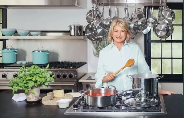 Martha Stewart Poses with Her Viking Appliances for People Magazine