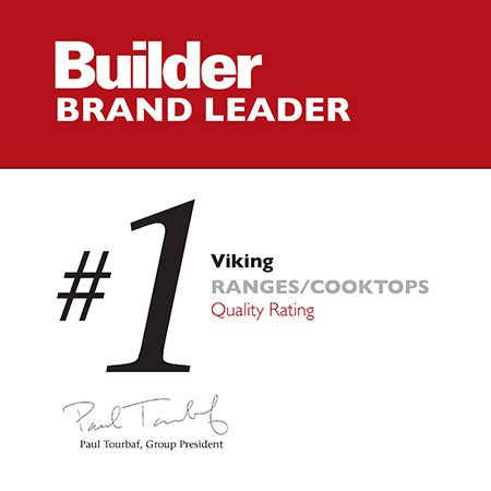 #1 Quality Rating for Ranges & Cooktops - Builder 2015 Brand Use Study