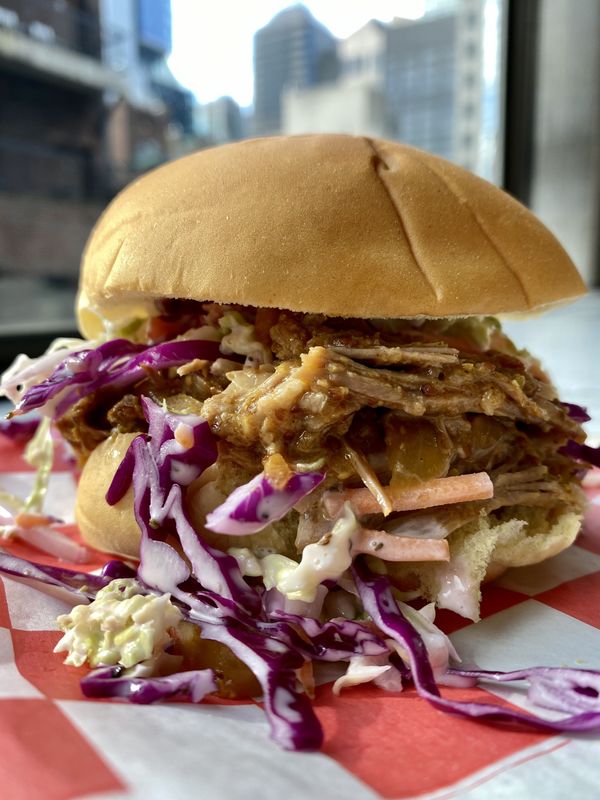 Pulled Pork with Mustard BBQ Sauce 