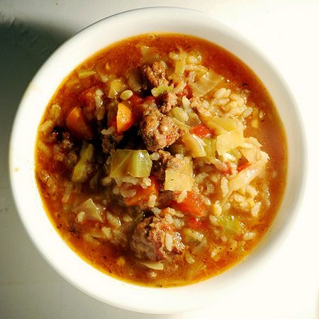 Unrolled Cabbage Soup